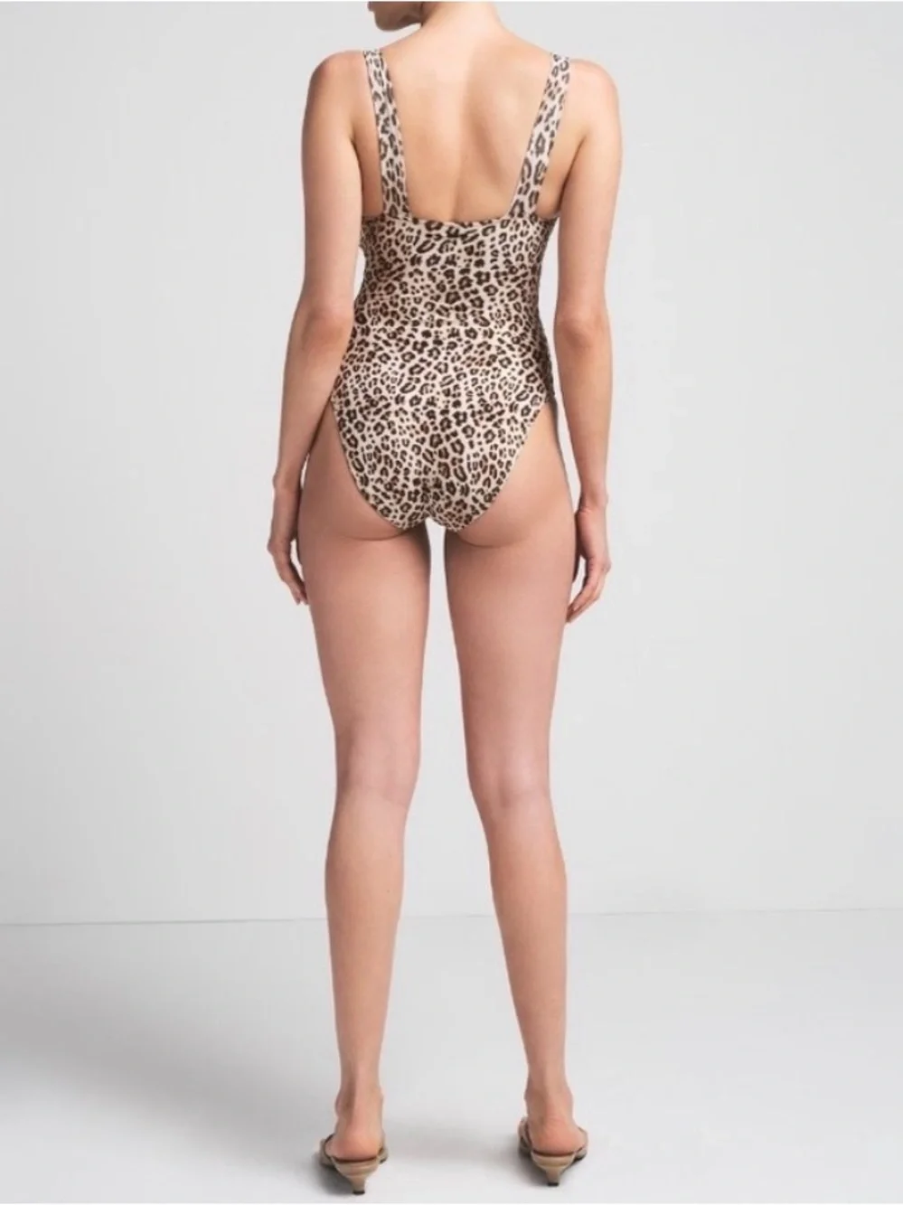 🐆 SKIMS Signature Swim Underwire One Piece | Champagne Leopard Print | S | NWT 🐆